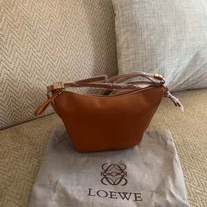 LOEWE Hammock Mini Hobo Bag in Tan Classic Calfskin Leather